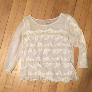 Lucky Brand Lacey blouse!